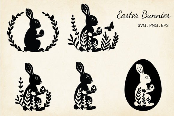 Download Easter Bunnies Vector Bundle SVG, EPS - Eps Collection