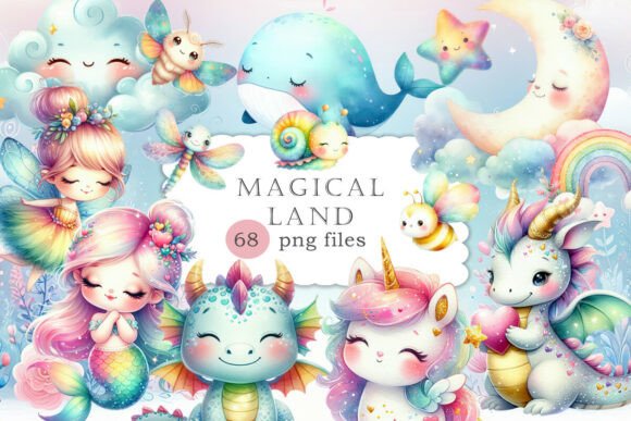 Download Watercolour Magical Land Cute Animals - Cute animals Collection